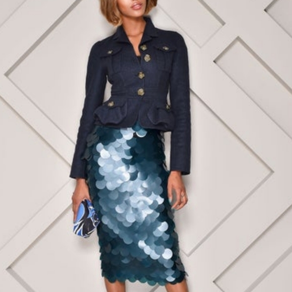 Fitted Textured Blazer with Frayed Edges - Picture 15 of 16